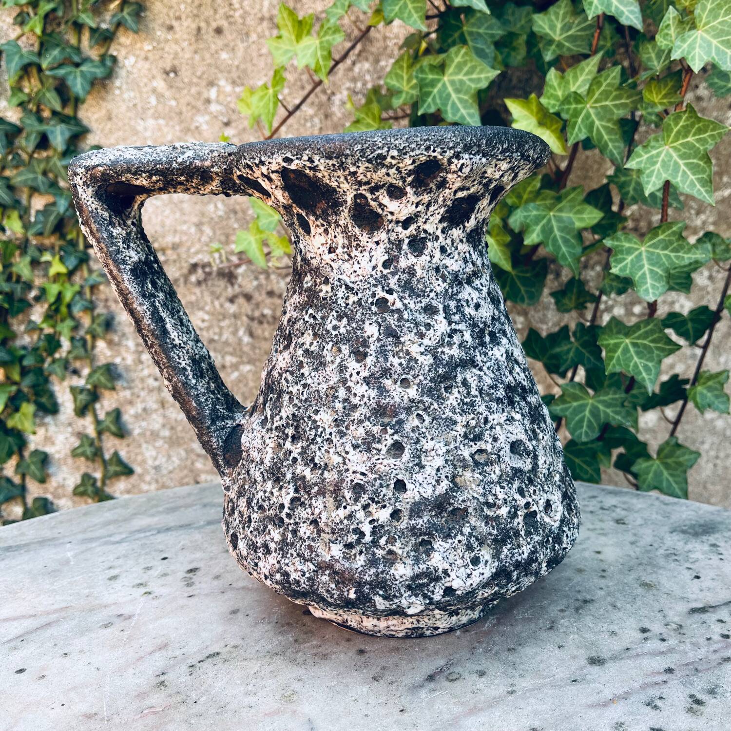 Vase fat lava par Alain Rufas Vallauris 1960’s