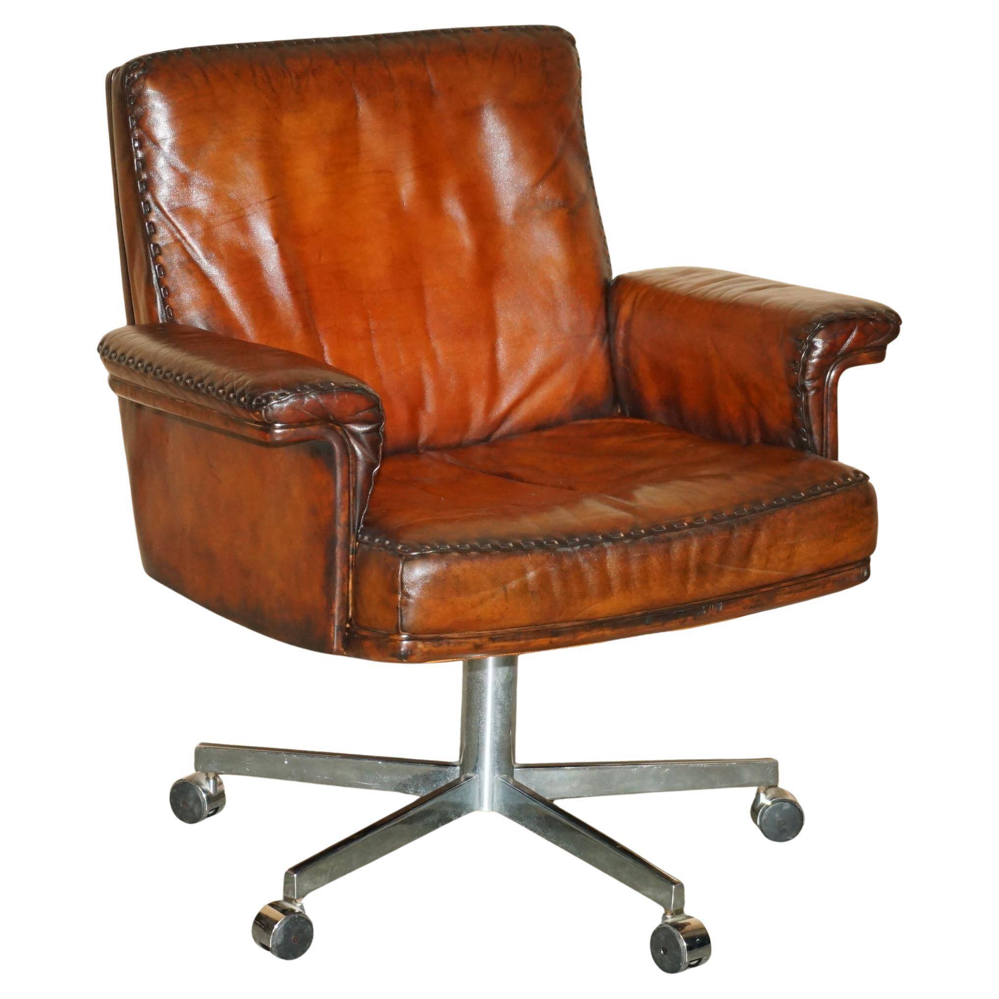 De Sede DS35 executive chair vintage leather Mid-Century Modern style
