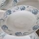 6 soup plates - Tircis model - Antique 82-piece Sarreguemines earthenware dinnerware set