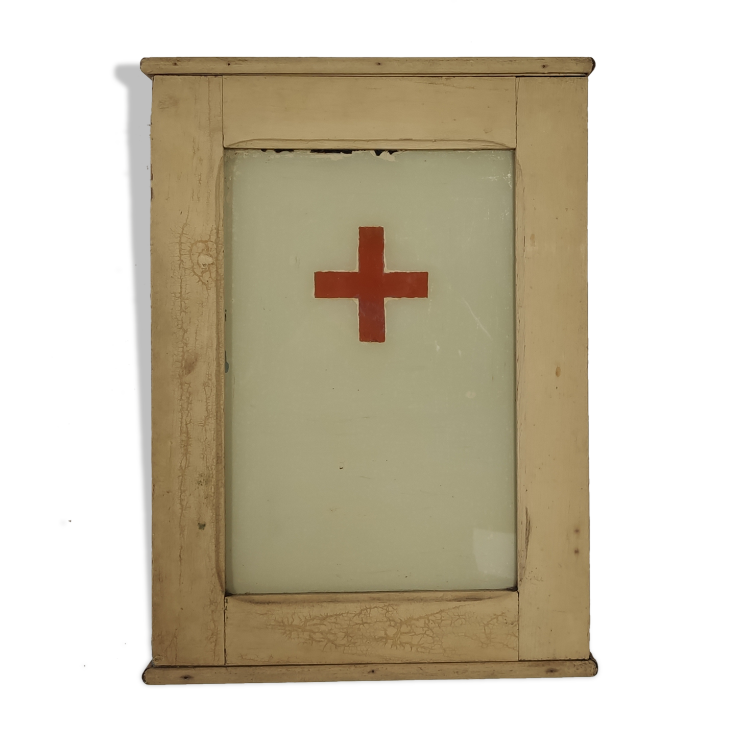 old wooden medicine cabinet, 1950s