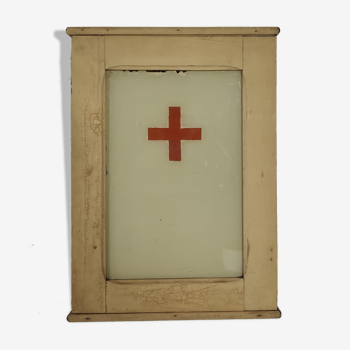 old wooden medicine cabinet, 1950s