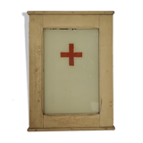 old wooden medicine cabinet, 1950s