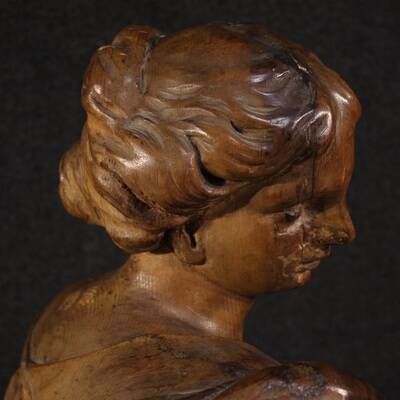 Great 17th-century wooden sculpture, Saint Catherine of Alexandria