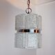 Chandelier by Kaiser Leuchten in frosted glass Germany 1960