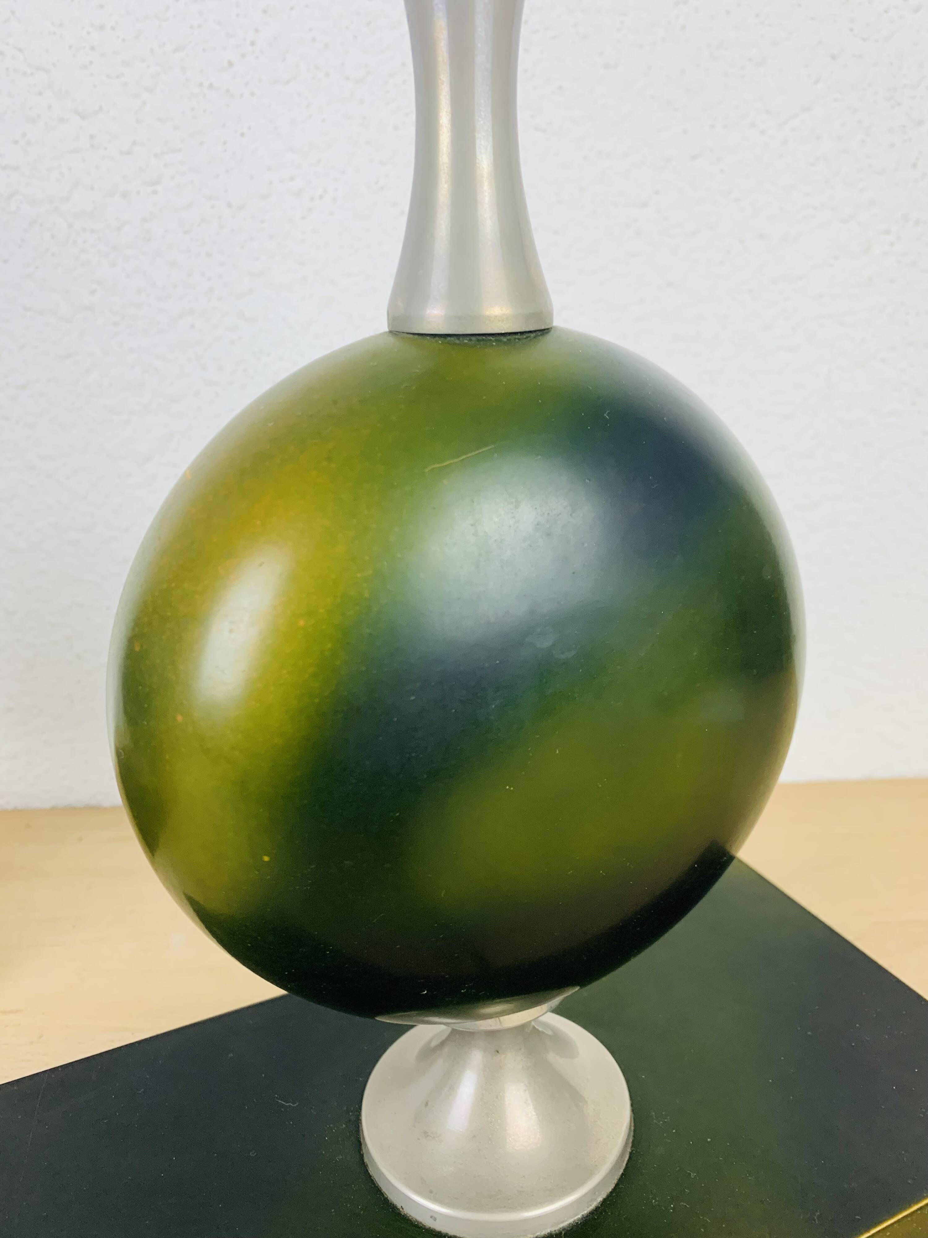 Paire de lampes Philippe Barbier années 70, vert
