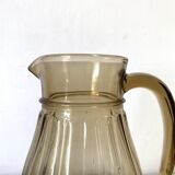 Smoked glass pitcher from the 70s