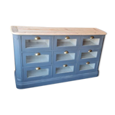 cabinet with drawers grainetier patina gray and raw top