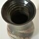 Vintage enamelled ceramic vase decorated with ferns