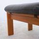 Mid-Century Leather Ottoman, 1970s