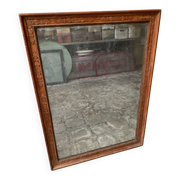 Miroir XIX/XX finition rouge