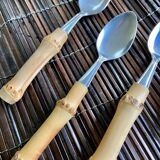6 small vintage spoons Bamboo Japan