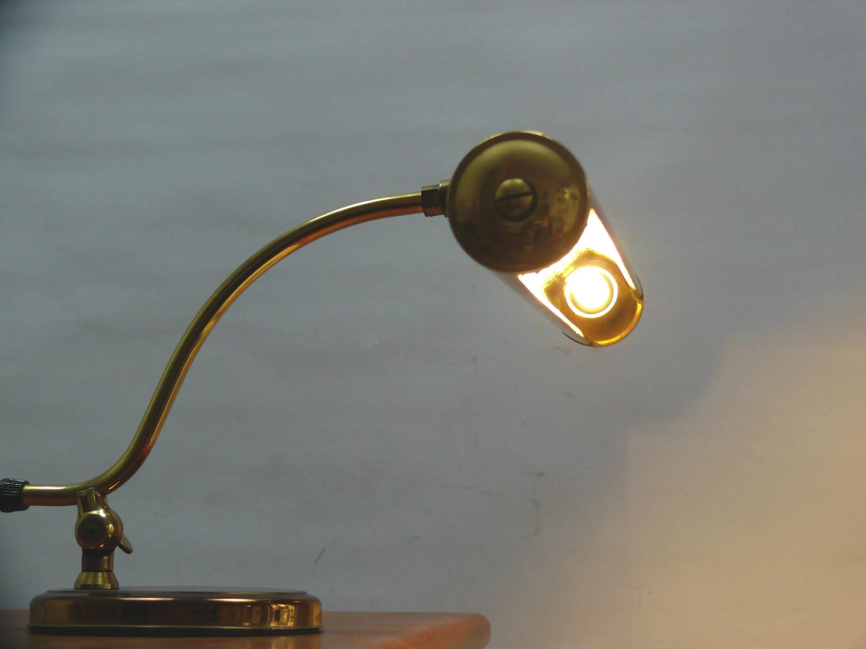 Large brass piano lamp, Pfäffle, 1960s