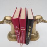 pair of brass duck bookends
