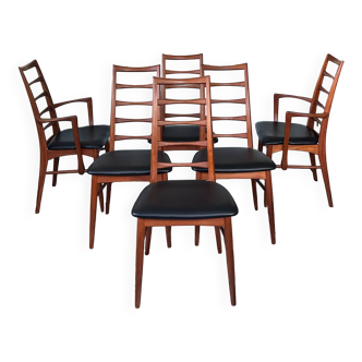 Iconic Set of 6 Danish Mid-Century Niels Koefoed "Lis" Chairs