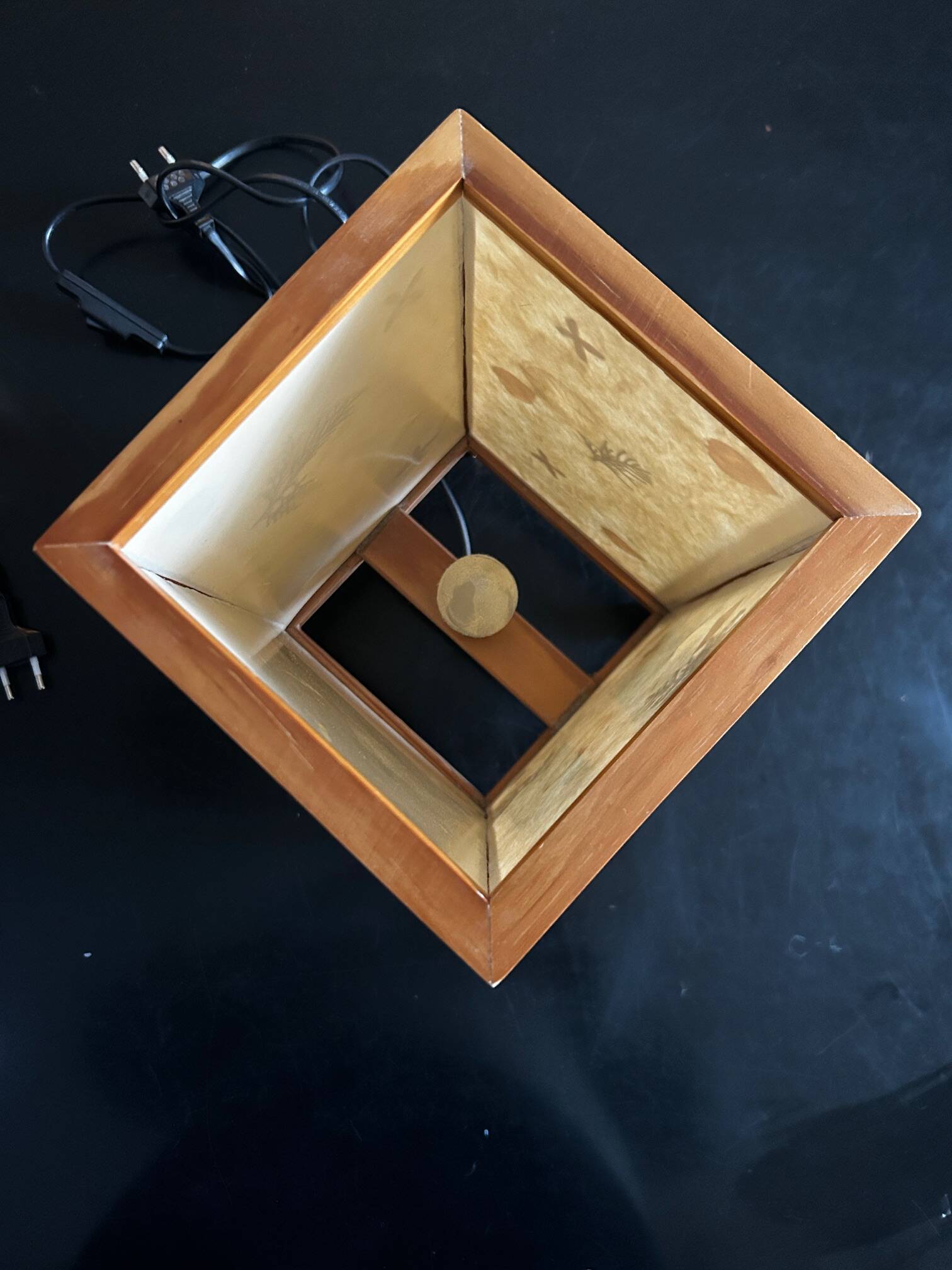 pair of dried flower lamps 1970