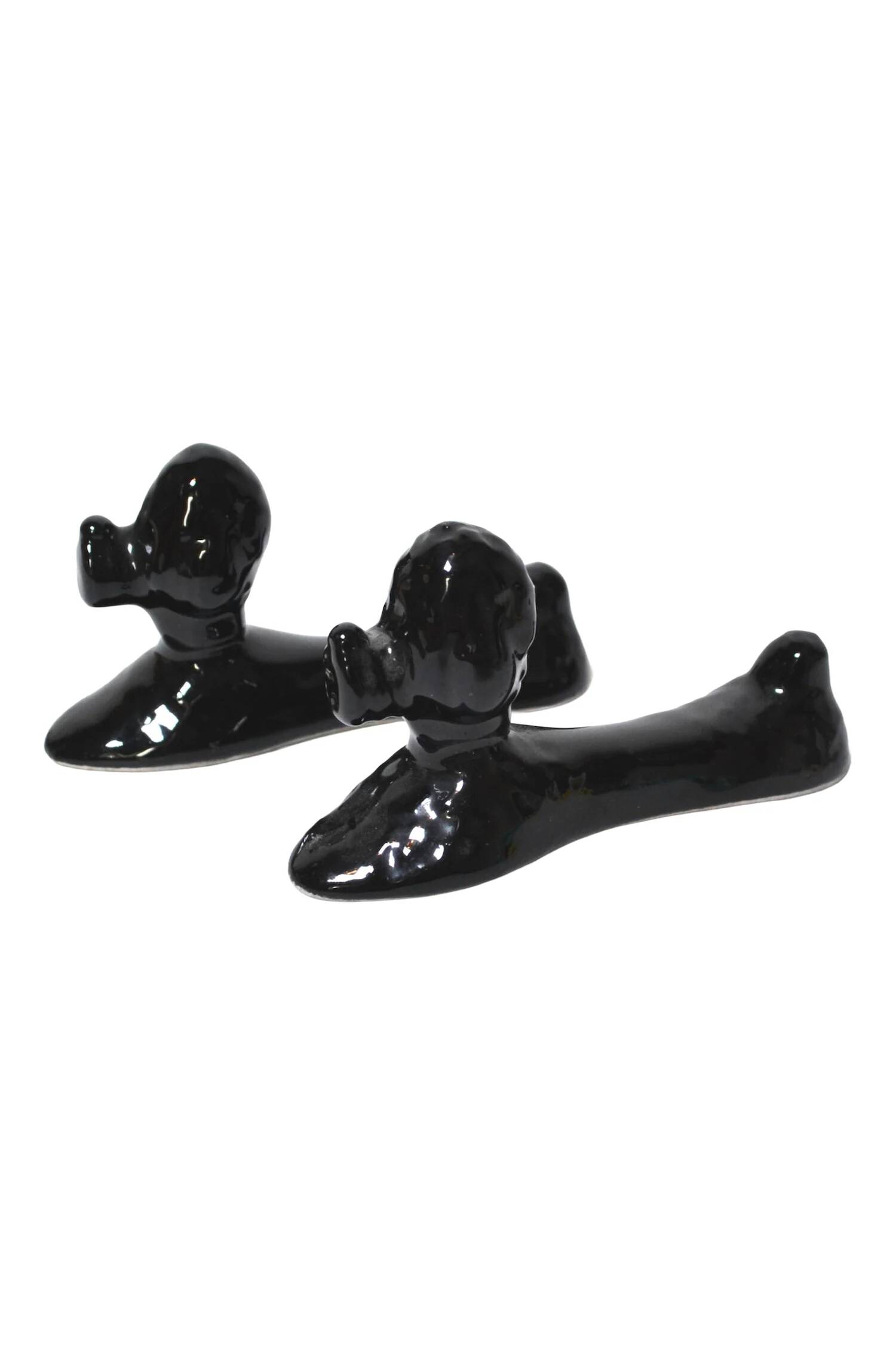Vintage slip poodle knife holders