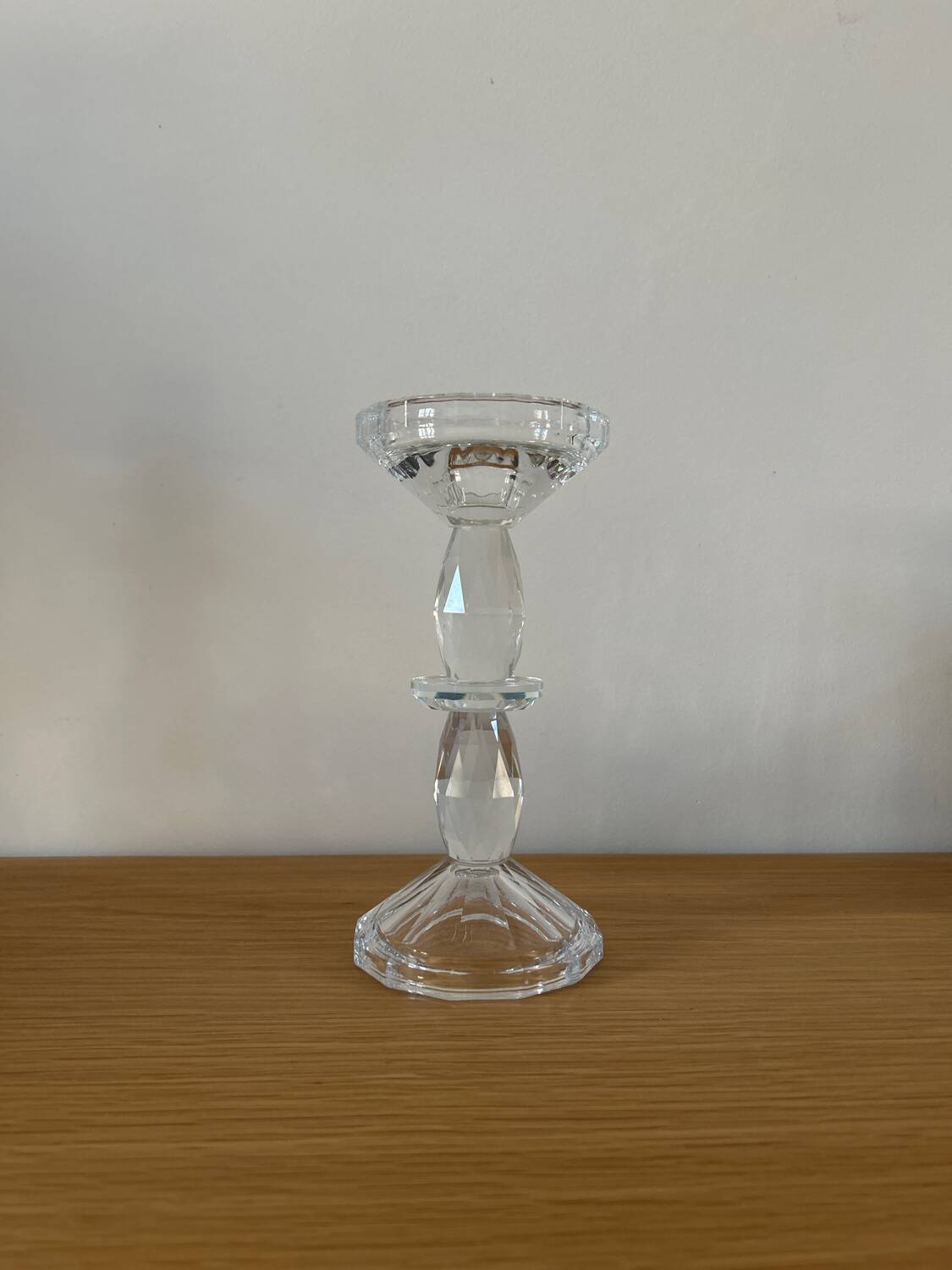 Faceted crystal candlestick