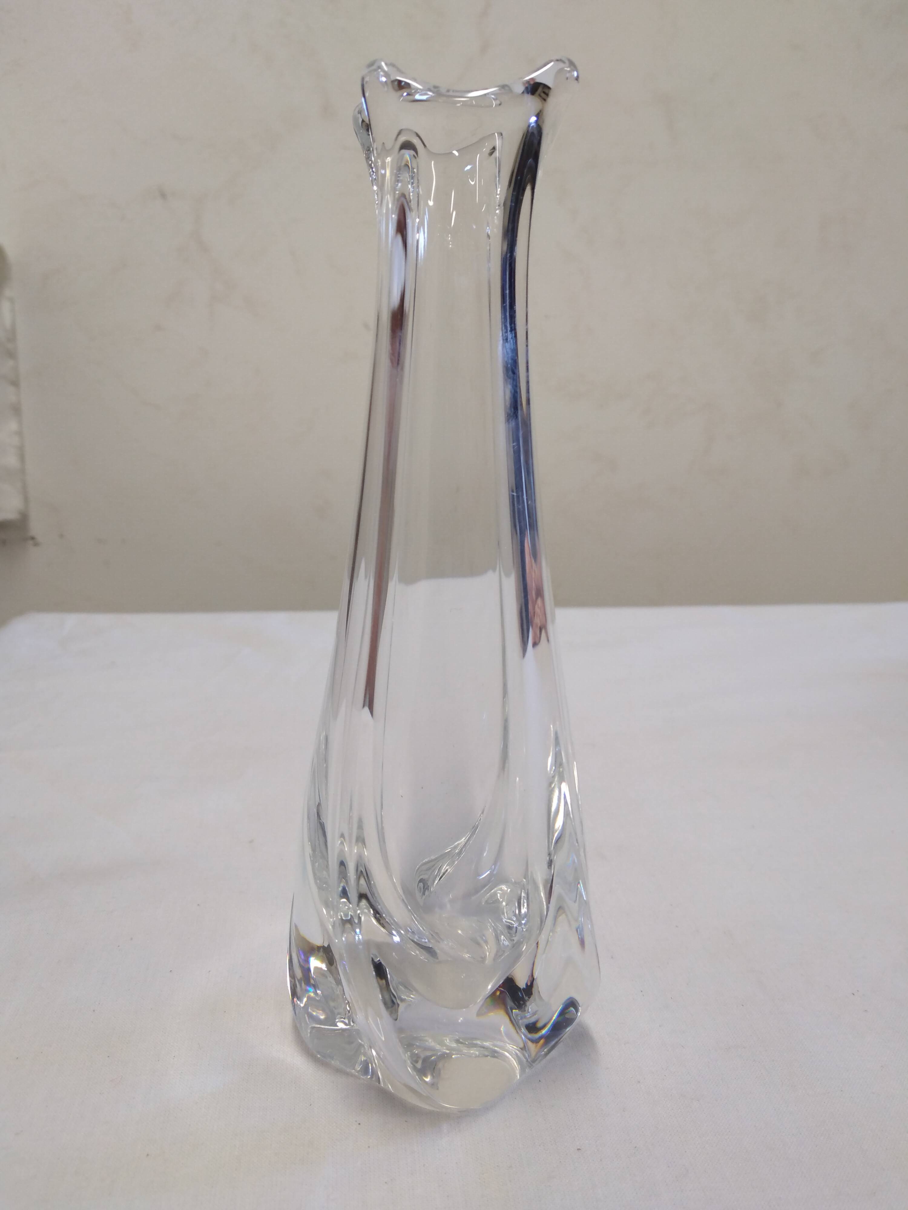 Daum crystal soliflore signed