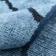 Sky Blue Wool Rug, Modern Handmade Designer Vintage Carpet, 213x281 Cm