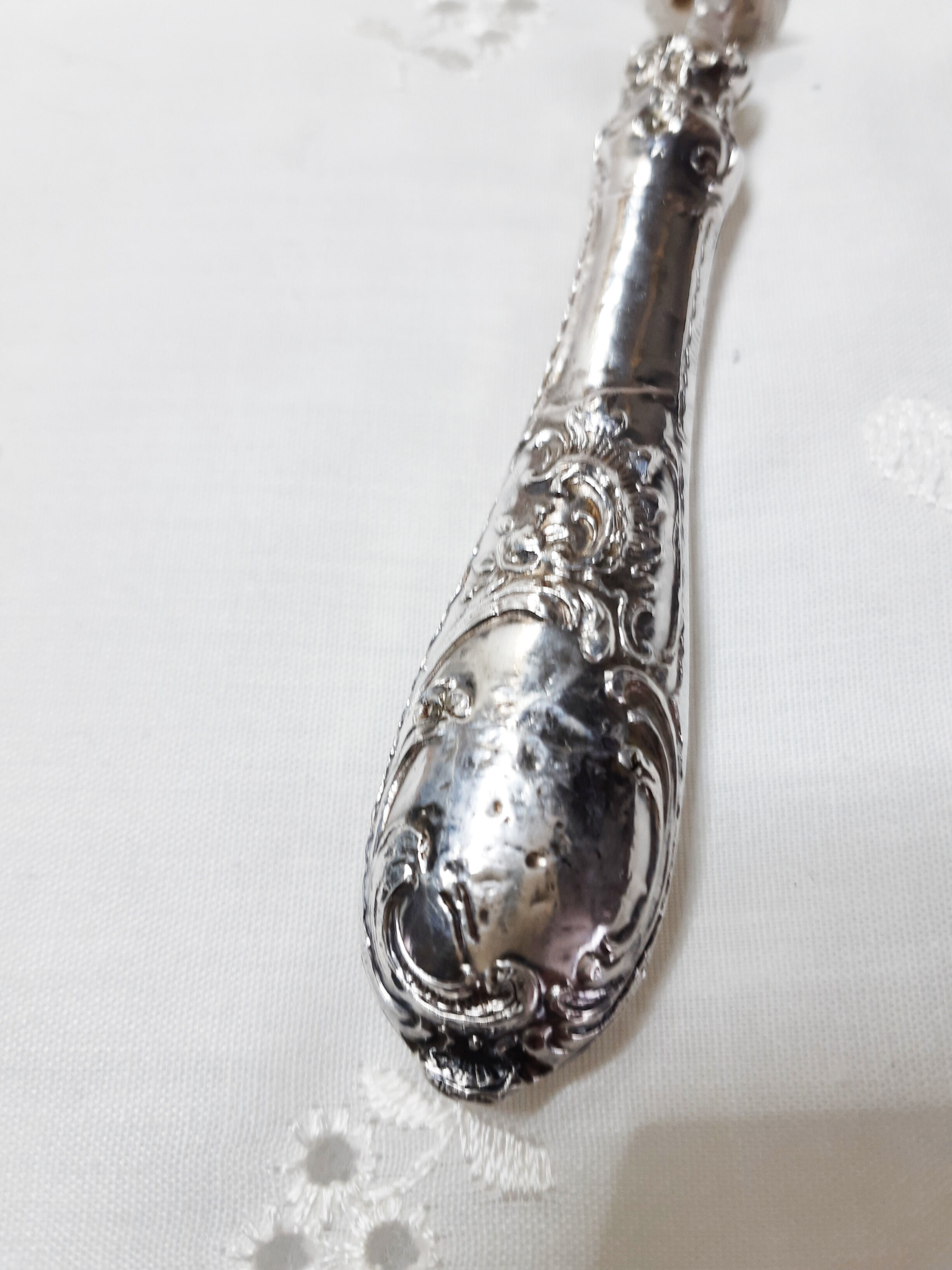 Silver fishshovel filled, antique French
