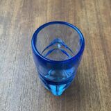 Blue glass vase model 20064 in Mid-Century style by Vladislav Urban for Hermanova Hut, 1960s.