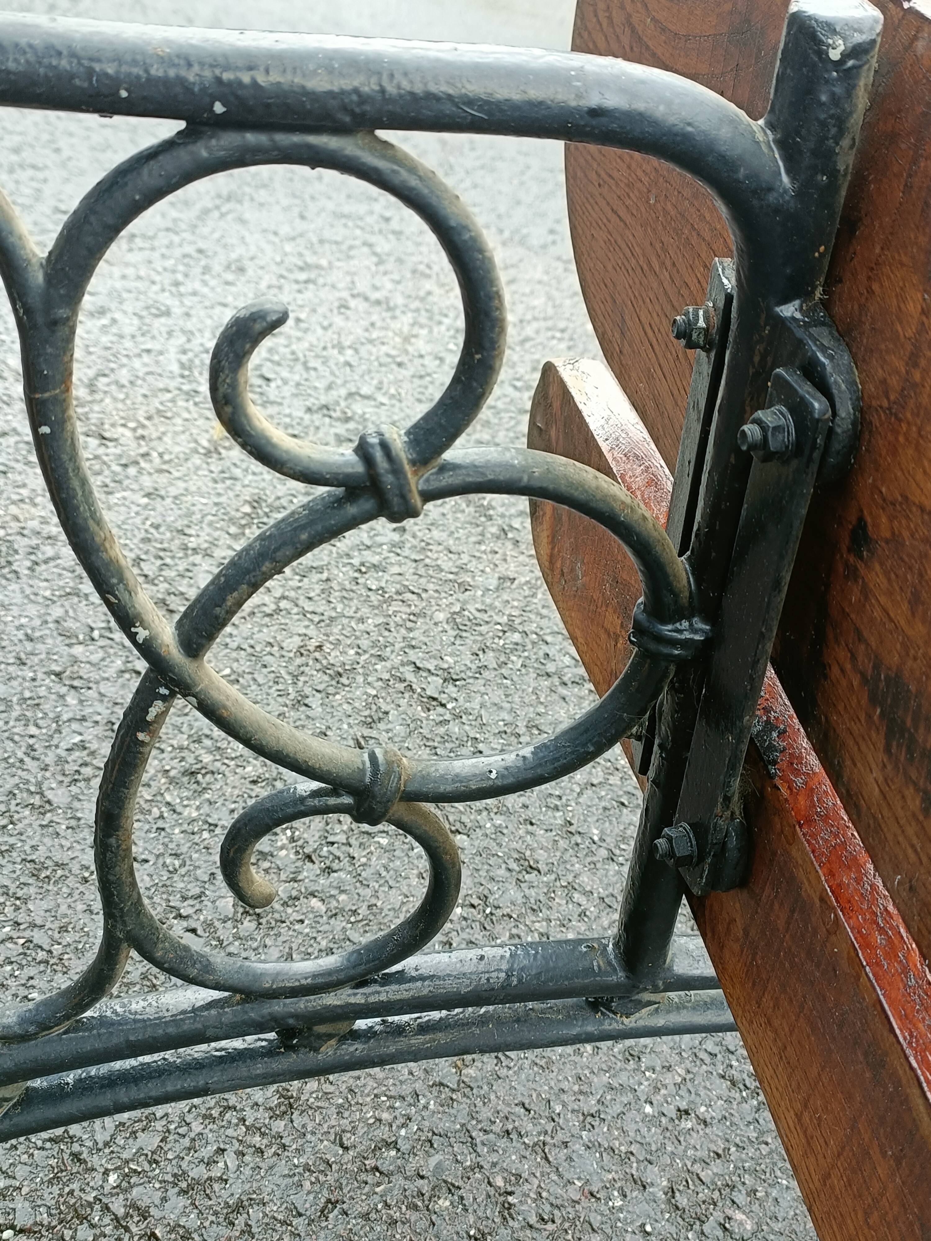 Old garden bench cast iron legs