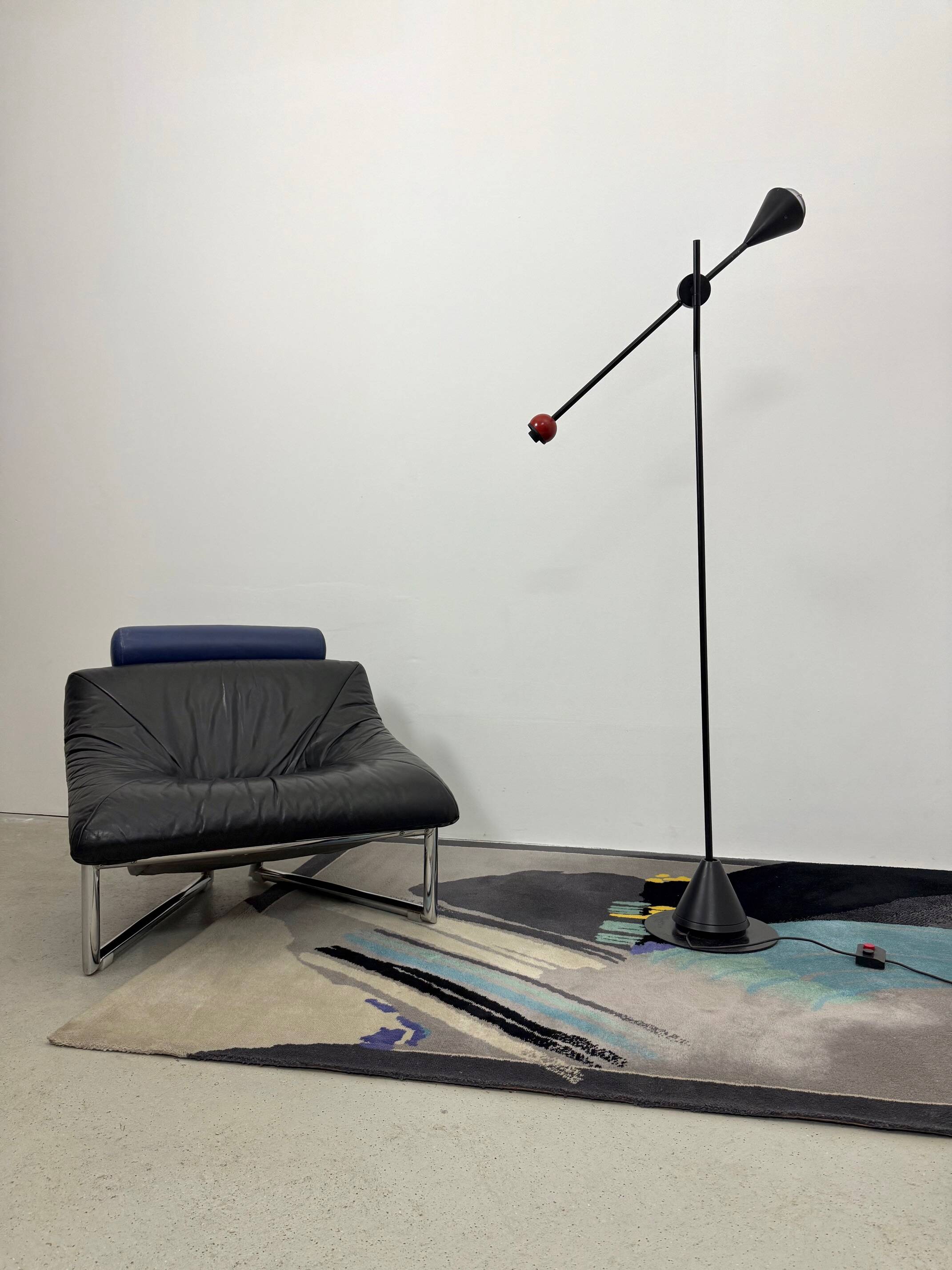 Italian Wool Rug in Modern Abstract Design, 1980s