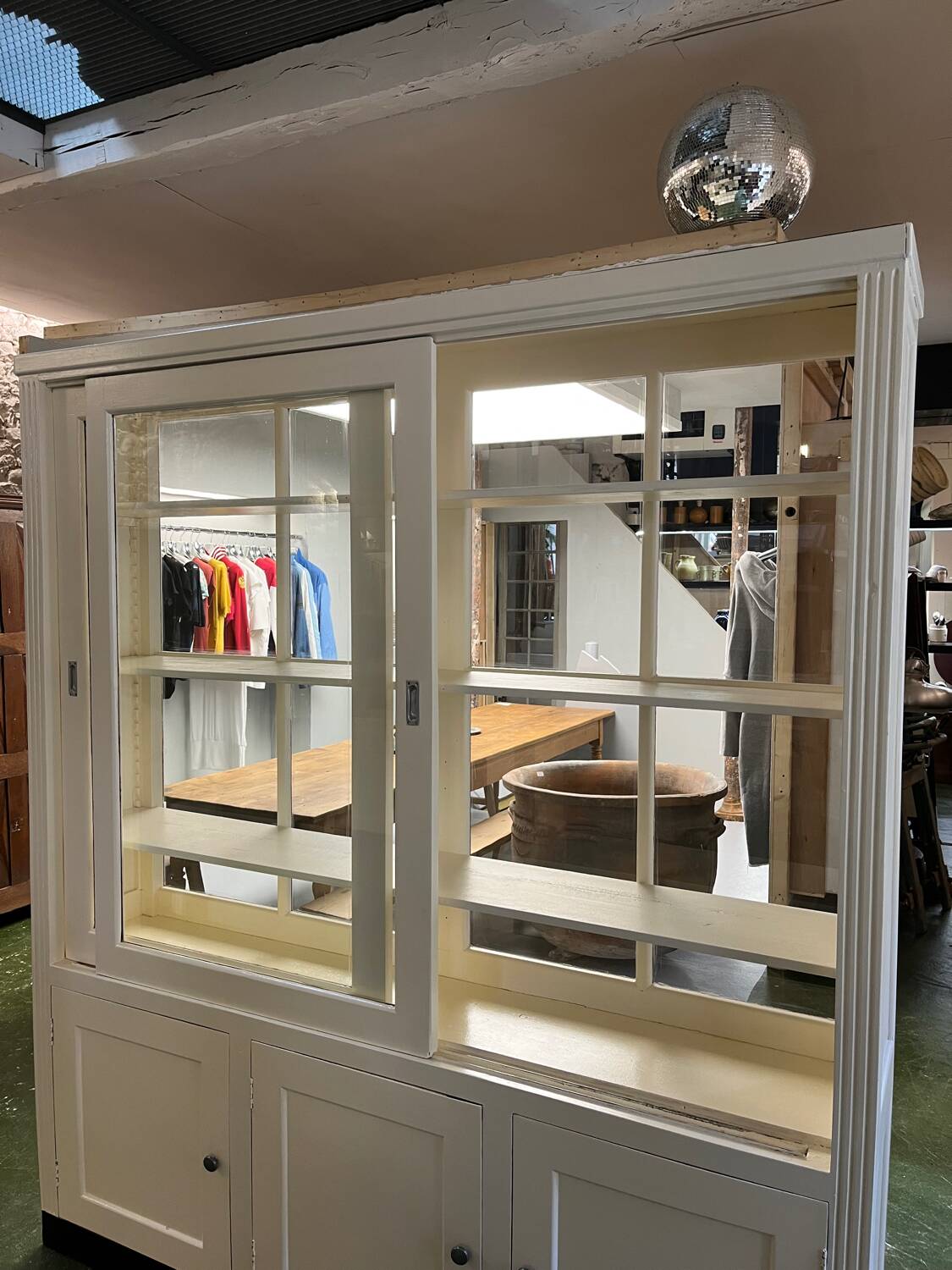 1950s Workshop Display Cabinet