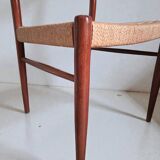 Chaise danoise en teck et corde