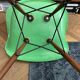 Ray and Charles Eames Fibreglass Arm Shell Dowel Chair Green
