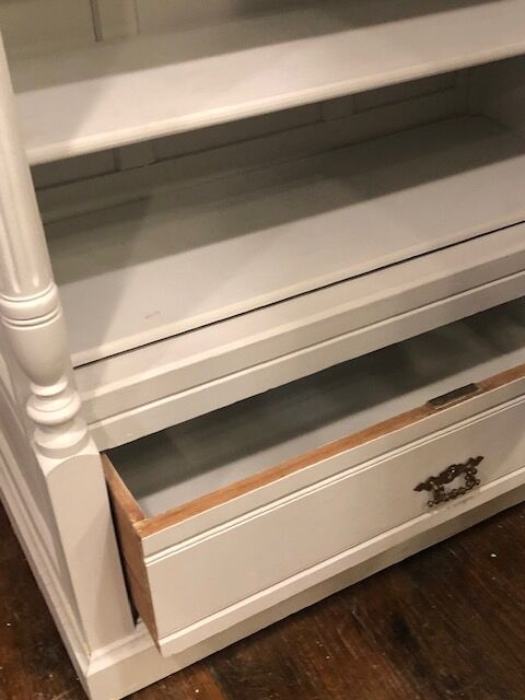 Antique painted wood cabinet