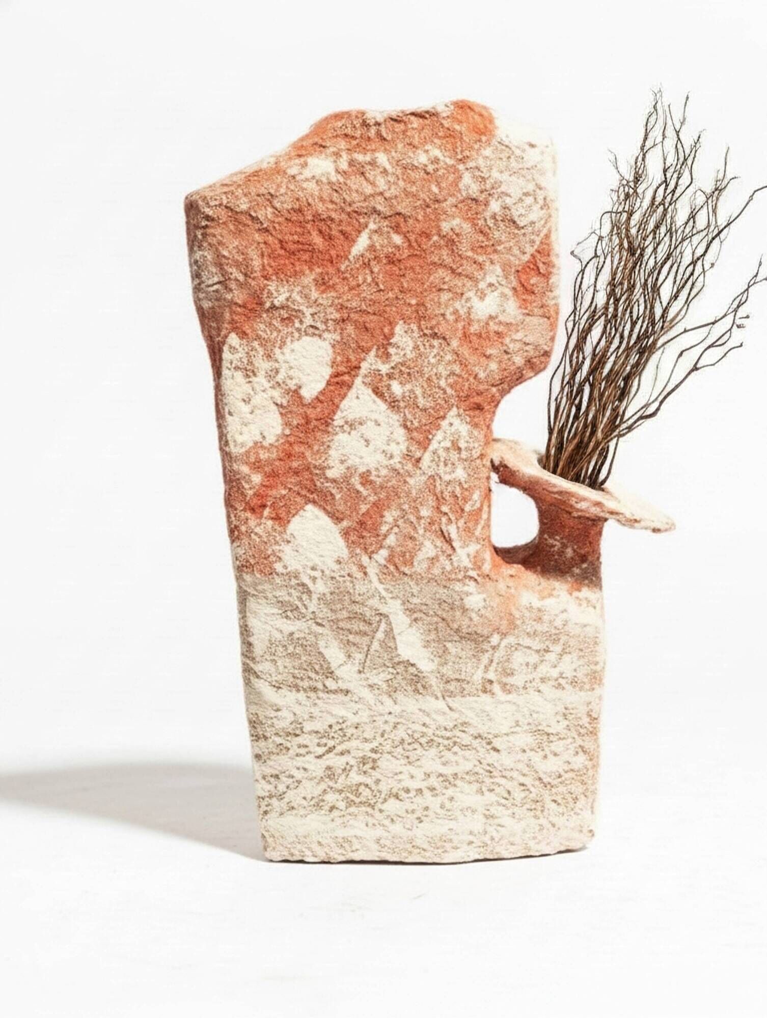 Sculptural vase mineral spirit Boho - Wabi-Sabi