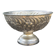 Large silver plated champagne cooler bowl on pedestal with grape