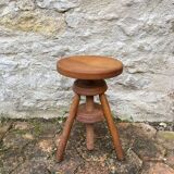 Vintage Adjustable Screw Stool