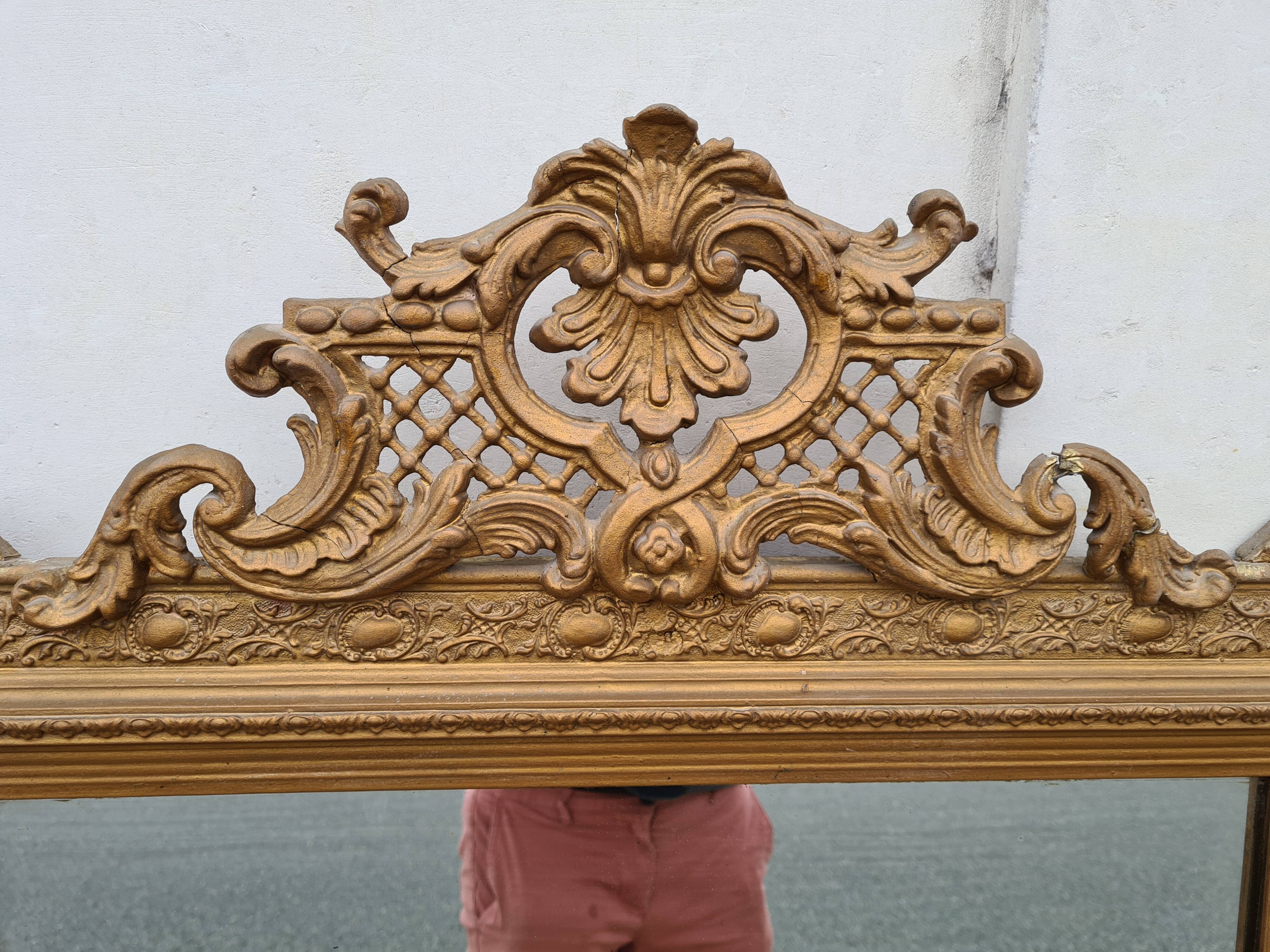Golden pediment mirror