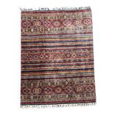 Kilim afghan artisanal en laine – Motifs géométriques – Acheté à Kaboul
