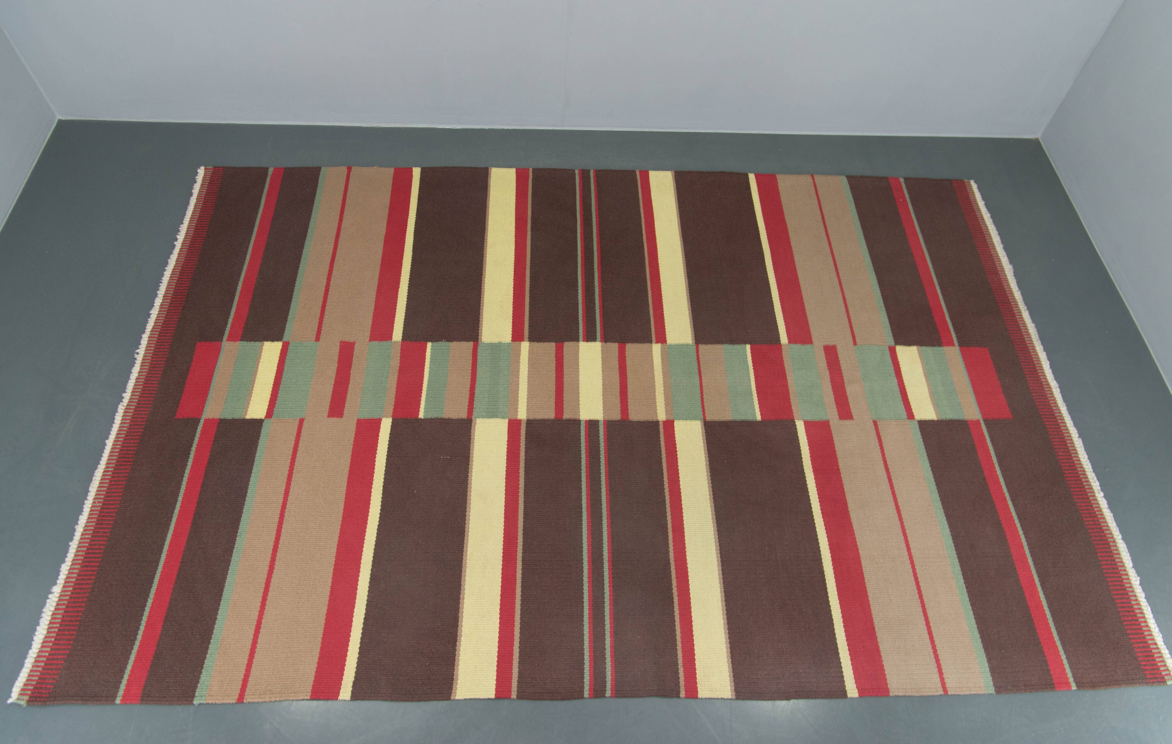 Rare Abstract Modernist Carpet by Antonin Kybal, 1948