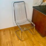 Vintage Rinaldi style chrome metal chair