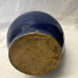 Blue stoneware pitcher