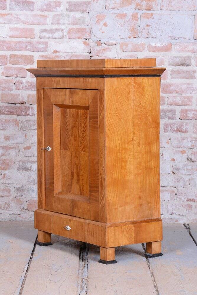 Small Antique Biedermeier Cabinet in Ash and Spruce, 1830s