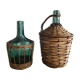 Duo bonbonnes osier vintage