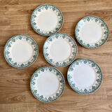 Flat faience plates from saint amand and hamage