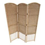 Vintage screen wicker rattan bamboo