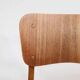 Set of 2 vintage Scandinavian chairs in teak and black faux leather by Kofod-Larsen, Denmark, 1960s.