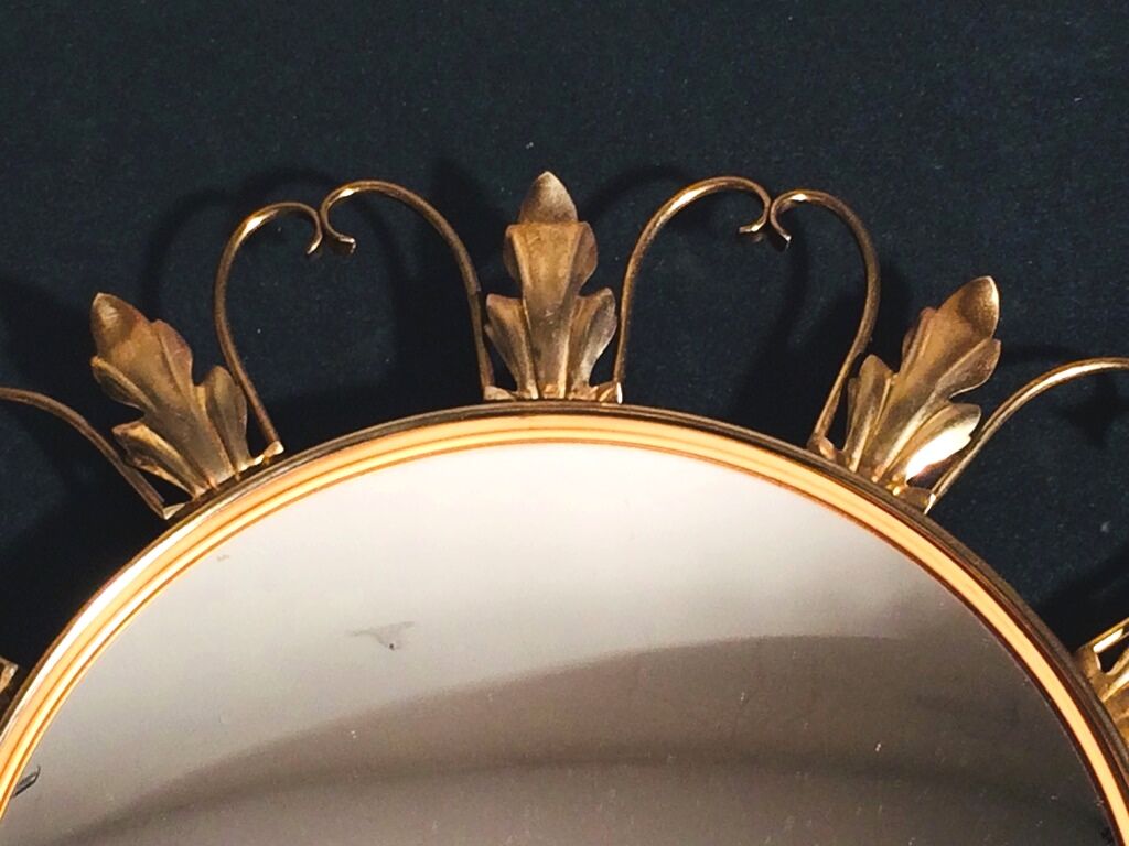Mirror Sun " Witch's Eye " 50s. Deknudt * Hollywood Regency * Vintage