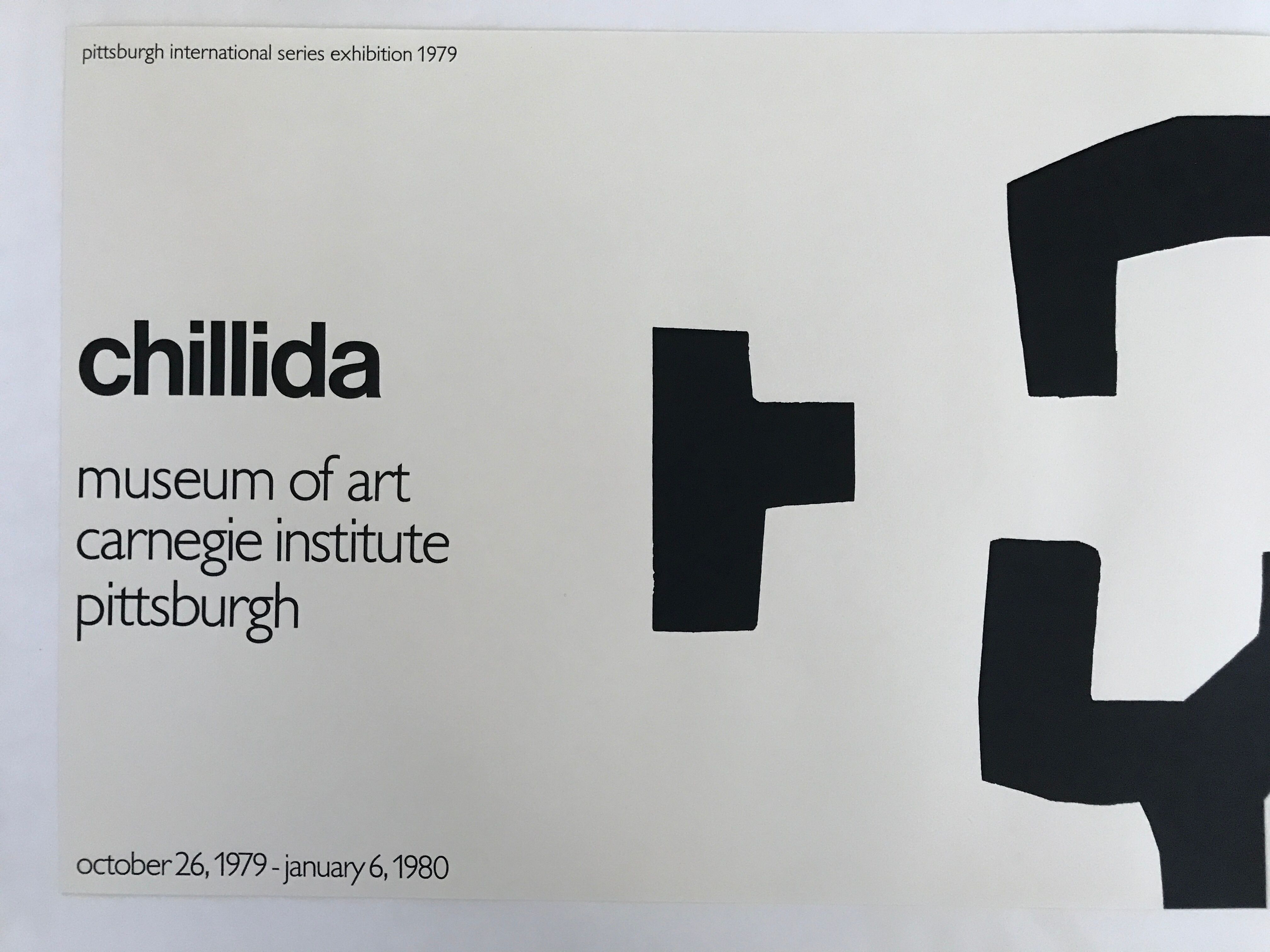 Screen print poster by Eduardo Chillda, Carnegie Institute Pittsburgh, 1979
