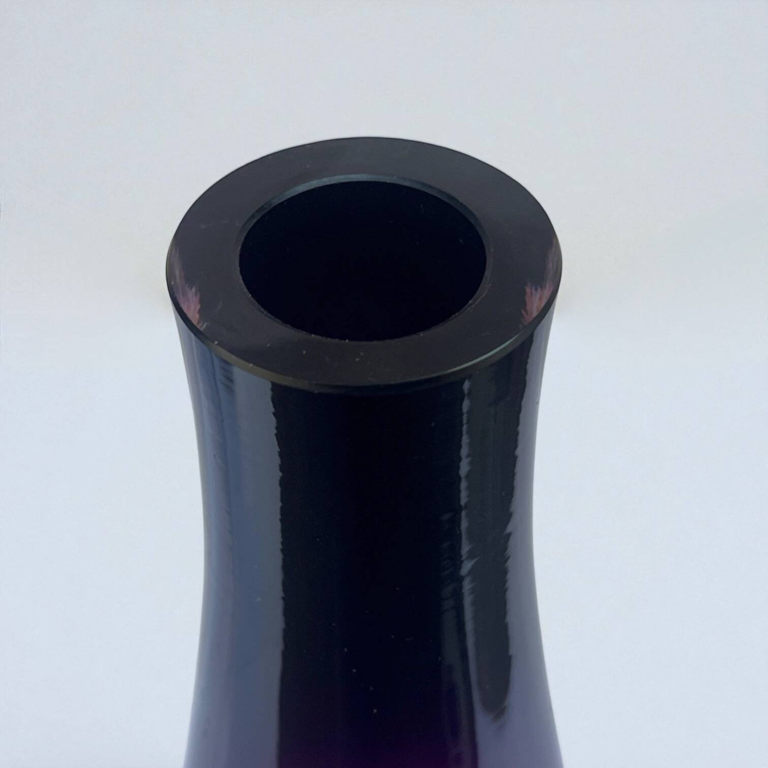 Vintage vase in purple gradient glass by Hessen Glaswerke, West Germany, 1960
