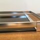 Stainless tray and glass