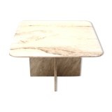 Square vintage Italian marble coffee table / side table from the 1970s