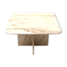 Table basse / table d'appoint carrée vintage en marbre italien des années 1970